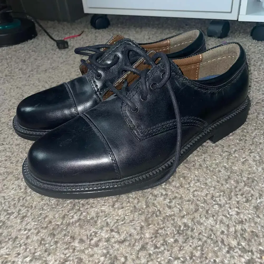 Dockers Men's Gordon Leather Cap Toe Oxford Dress Shoes Black - Picture 4 of 7